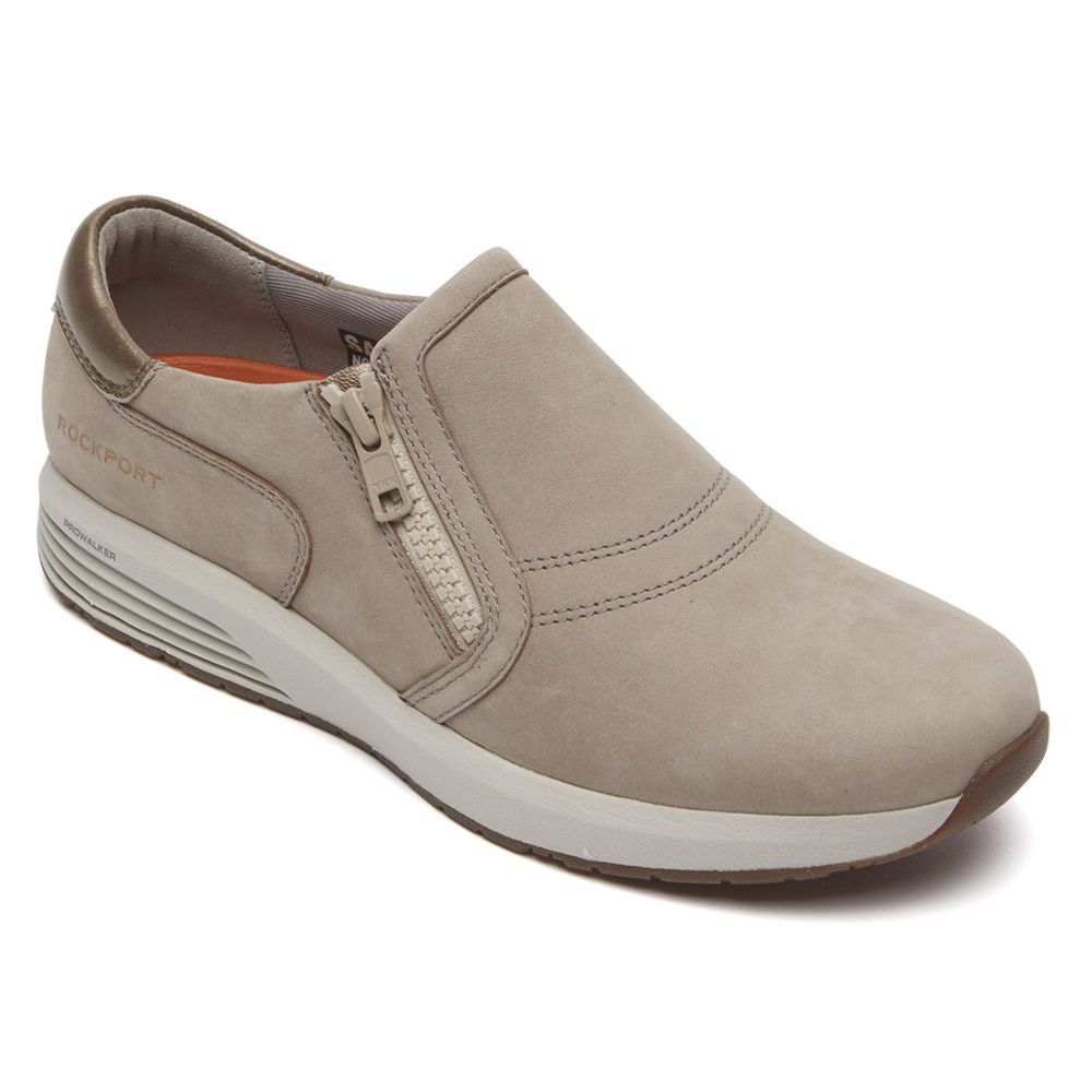 Tenis Rockport Mulher Cinzentas - Trustride Prowalker Slip-On - 04537XUQW